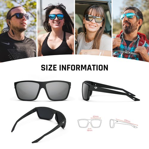 TOREGE Mens Women Sunglasses Polarized Sports UV Protection Wraparound Lightweight Sunglasses for Fishing Golf Driving Baseball NAUTILUS (C14)