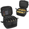 Skiennix Tactical Pistol Magazine Storage Bag - Double Layer with 5 Mag Slots & Lockable Zipper