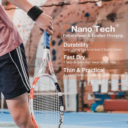 ORBEIN Orange Tennis Grip Tape - Tennis Overgrip for Tennis Racquet - Tennis Racket Grip Tape - Pickleball Paddle Grip Tape