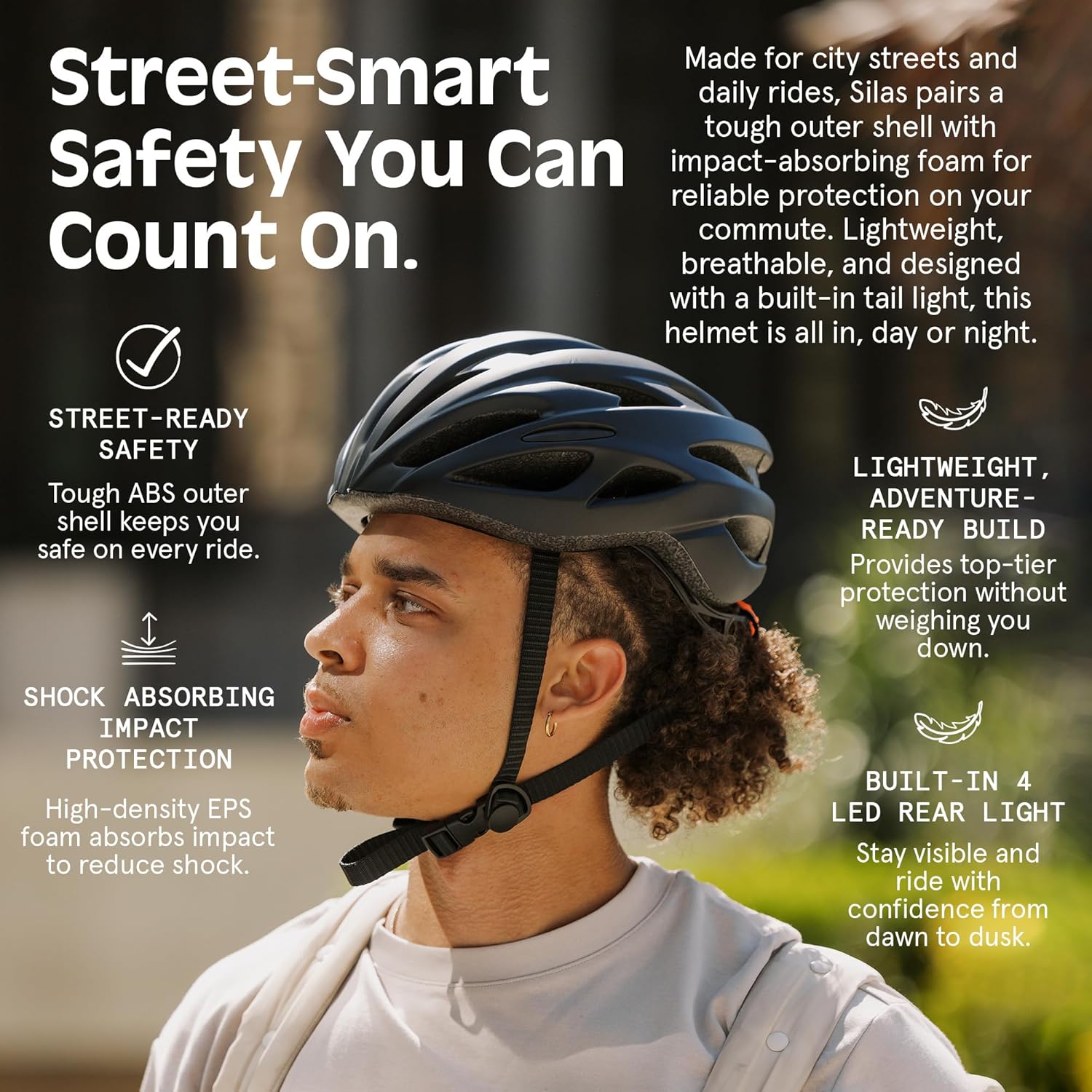 Retrospec Silas Road Bike Helmet - Lightweight & Padded with 24 Air Vents | Adjustable 54-61cm Size & LED Light