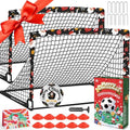 Kids Soccer Goals for Backyard Set - 2 of 4' x 3' Portable Soccer Goal Training Equipment, Pop Up Toddler Soccer Net with Soccer Ball, Soccer Set for Kids and Youth Games, Sports
