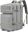 Skiennix Tactical Backpack 45L - Water Resistant MOLLE Rucksack for Hiking, Camping & Travel (Grey)