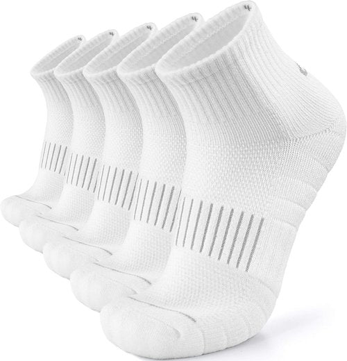 Lapulas Merino Wool Quarter Socks - Cushioned Compression Support for Hiking & Running | 5 Pairs