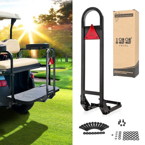 10L0L Universal Golf Cart Rear Seat Safety Grab Bar Fits for Club Car DS Precedent EZGO TXT RXV