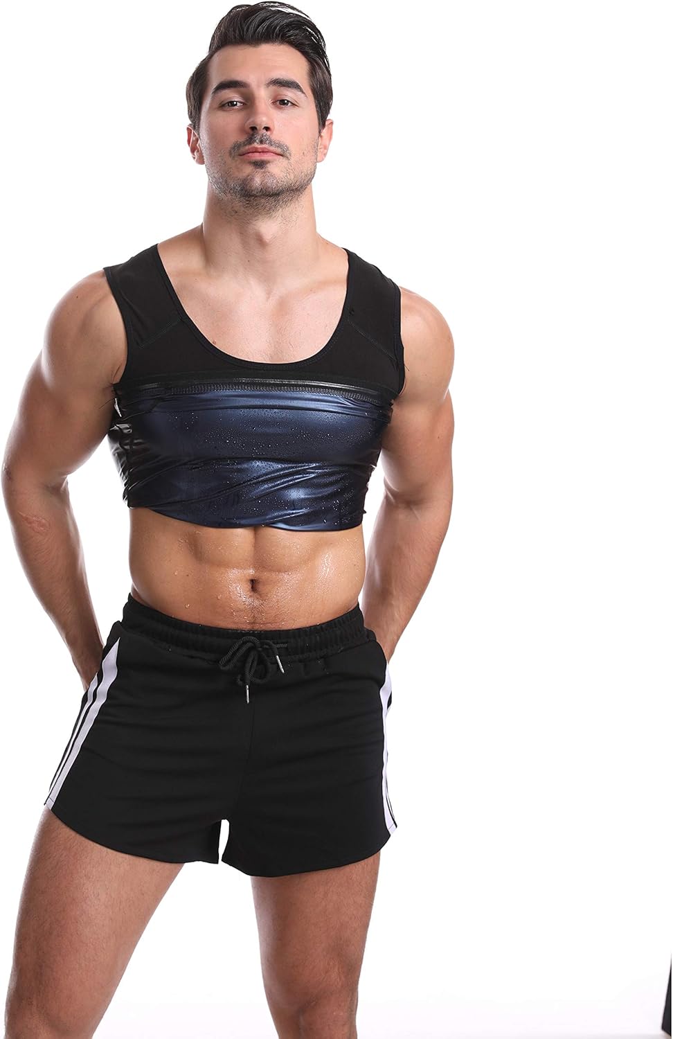 Skiennix Sauna Vest for Men - Weight Loss Compression Body Shaper | Gym Workout Tank Top