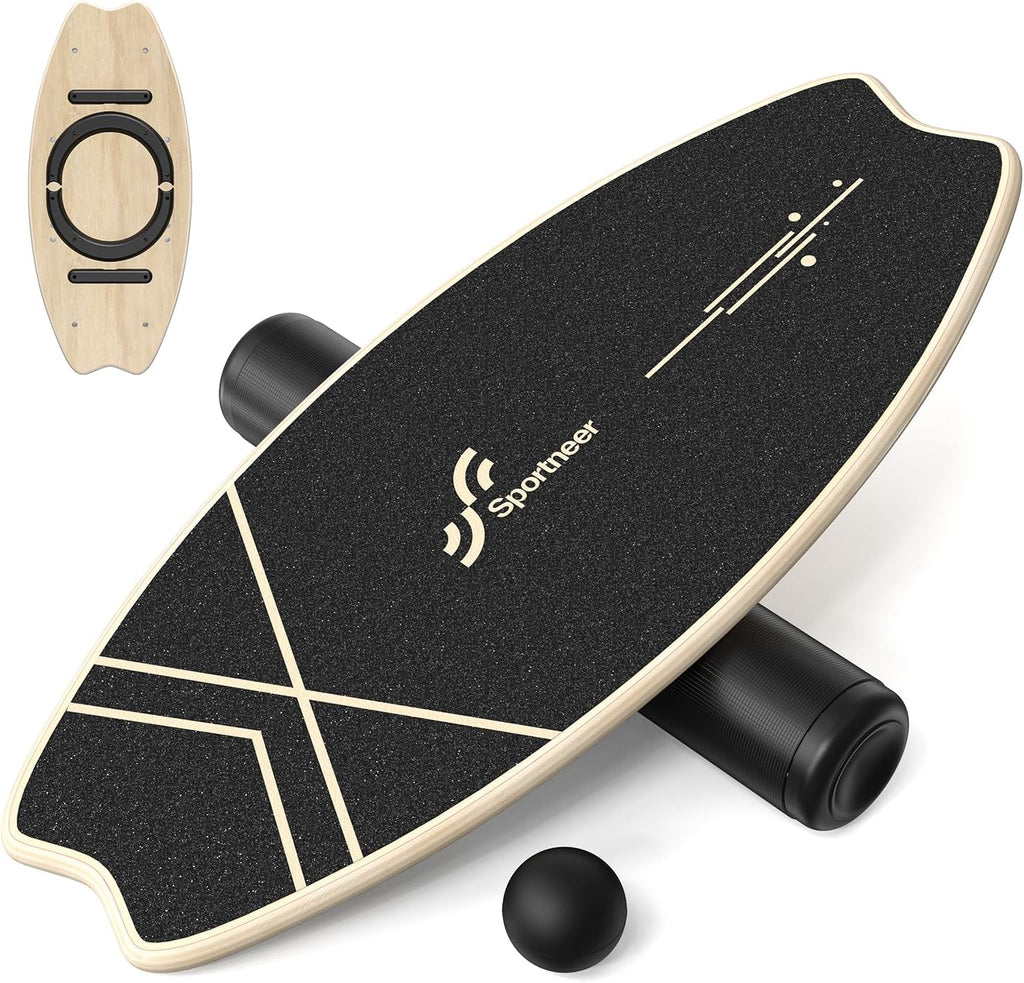 Sportneer Balance Board - 7-Mode Wobble Trainer with Adjustable Stoppers | Enhance Balance & Stability