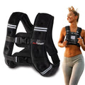 AmStaff Fitness Weighted Vest - Weight Vest for Running, Strength Training & Muscle Building, Features Reflective Stripe for Safe Outdoor Workouts (12lbs, Black)