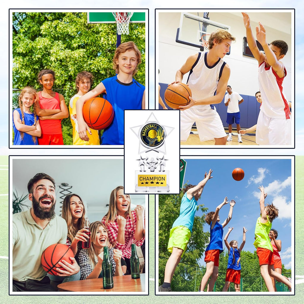 Tondiamo Basketball Trophy - Acrylic Champion Awards for Sports Competitions | Bulk Souvenir Gifts