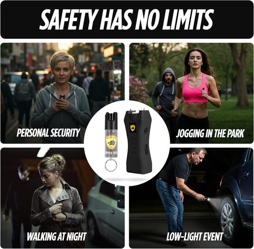 Guard Dog Security Mini Stun Gun & Flashlight | Rechargeable Self-Defense Keychain for Women