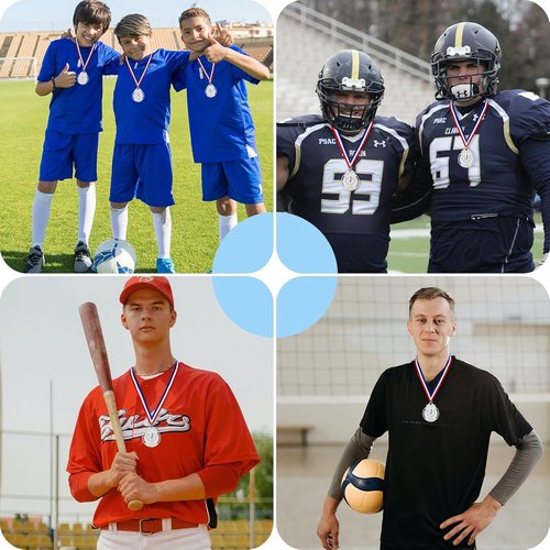 Gold Medal | 12-Piece Kids Reward Medals with Neck Ribbons - Olympic Style, 2-Inch Prizes for Sports & Competitions