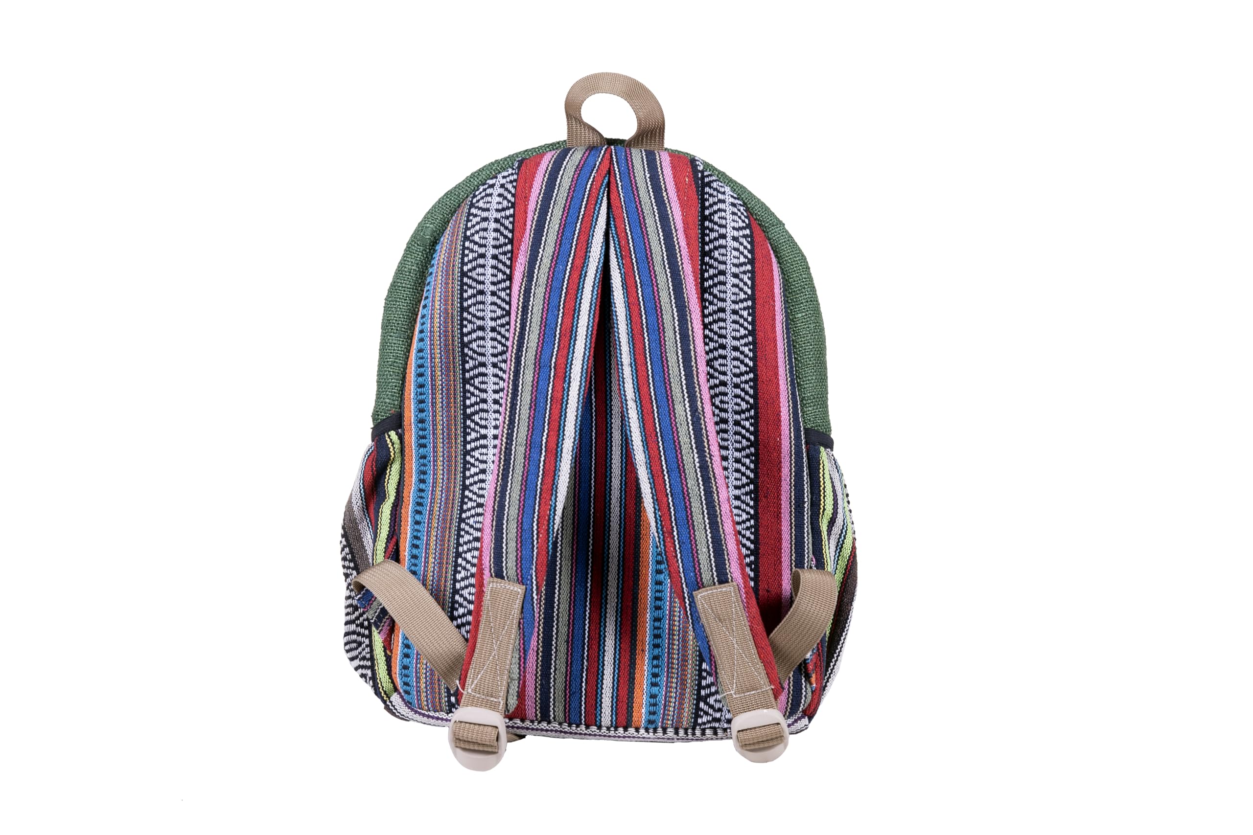 RARA Natural Handmade-Unique design and eco friendly Hemp Hippie backpack, very popular in FAIR TRADE. (Peace Tree), Medium