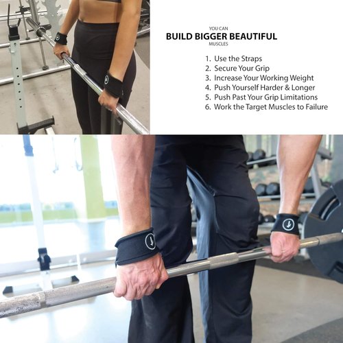LOCK-WOOD Weightlifting Wrist Support Straps - Lift Heavier & Enhance Grip Stability