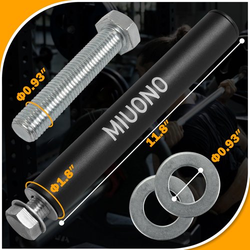 MIUONO Weight Plate Holder, Power Rack Attachments Squat Rack Weight Plate Holder Storage for 2 inch Olympic Plates, 2x2 3x3 2x3 Power Cage for 1 inch holes (2 Pack)