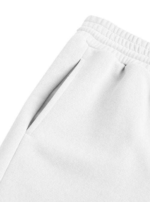 Ecolala Girls Wide Straight Leg Loose Sweatpants Elastic Waist Drawstring Jogger Pants White 11-12Y