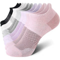Morandi+Medium - 5 Pairs Women's Ankle Running Socks Cushioned Athletic Sport Socks with Tab