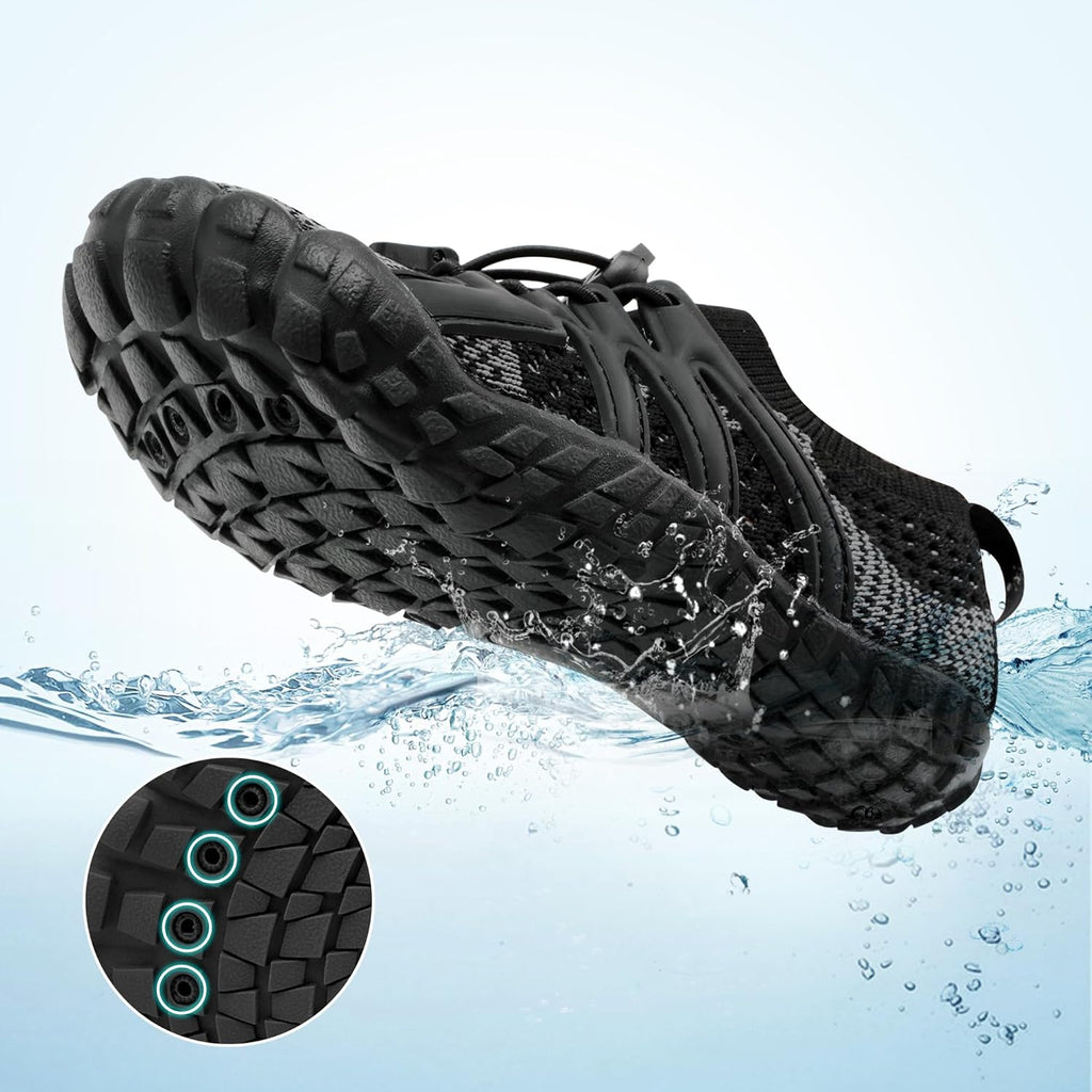 STELLE Water Shoes for Kids Girls Boys Barefoot Shoes with Adjustable Laces Quick Drying Beach Sports Non Slip Swimming Hiking