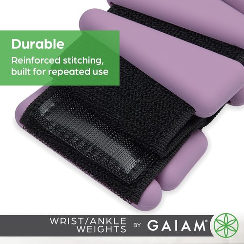 Gaiam Adjustable Wrist and Ankle Weights - Strengthen, Tone & Sculpt | Ideal for Yoga, Dance & Home Workouts