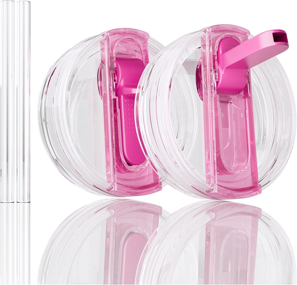 STANLEY 40 oz Flip Straw Lid - Leakproof, No Spill Design for Quencher ProTour & H2.0 Tumblers | Passion Pink