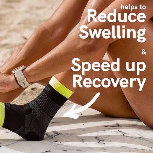 Zensah Ankle Support - Compression Ankle Brace - Great for Running, Soccer, Volleyball, Sports - Ankle Sleeve Helps Sprains, Tendonitis, Pain, Black, Small