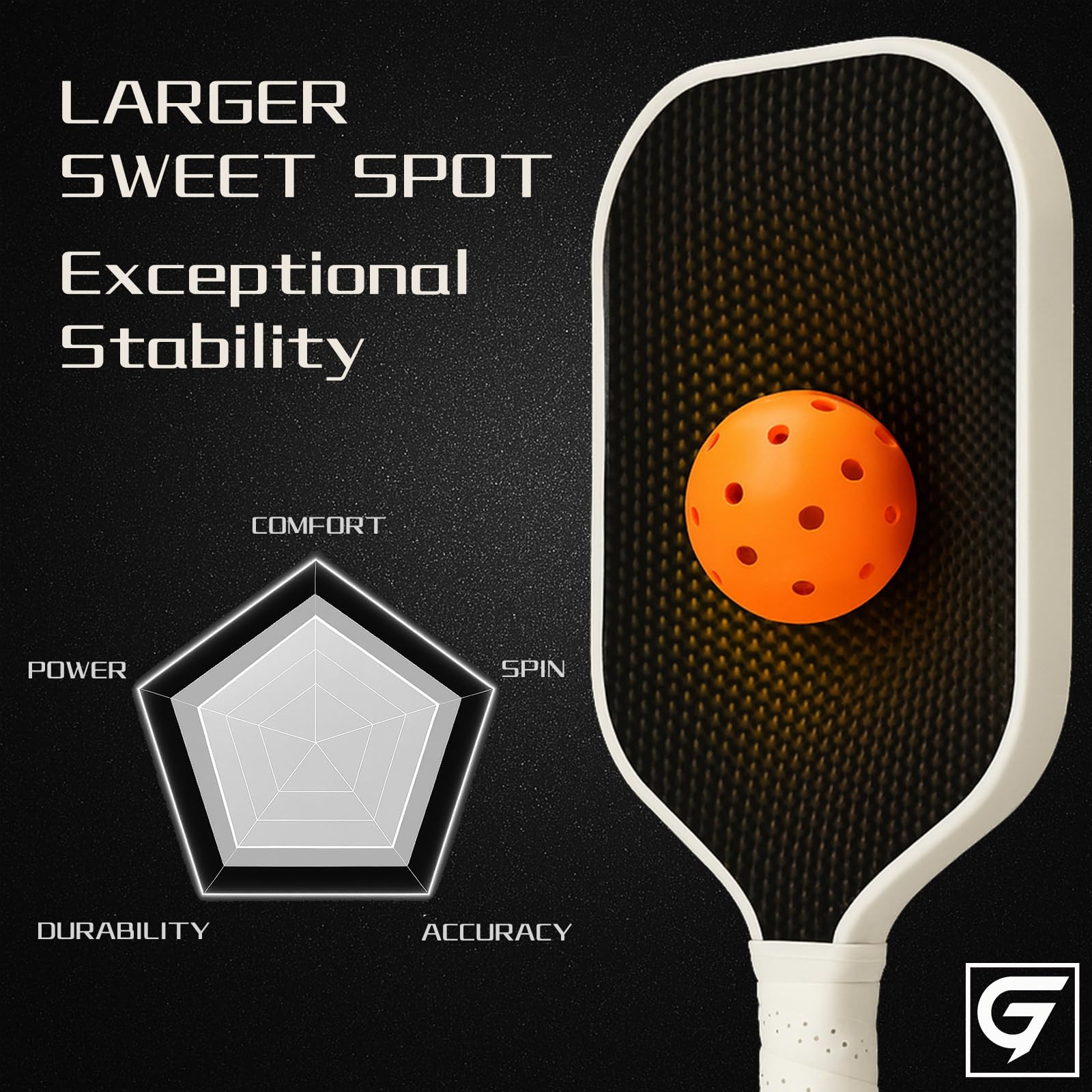 Pickleball Paddles Set of 2 for Beginners, Families & Enthusiasts of All Ages, T300 Carbon-Infused Pickleball Rackets for Better Spin & Control, USAPA Lightweight Pickleball Set with 8 Balls & Bag