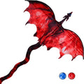 JEKOSEN Fiery Dragon Kite - 54" Easy-to-Fly Design with 160" Tail for Family Outdoor Fun