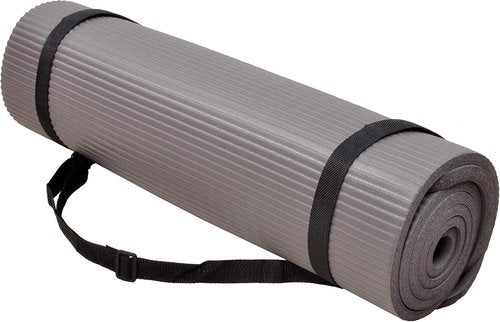 Fitvids Extra Thick 1/2-Inch High Density Yoga Mat & Knee Pad - Anti-Tear with Carrying Strap, Multiple Colors