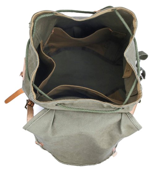 Gootium Canvas Backpack - Vintage Military Rucksack Travel Dayack, Green