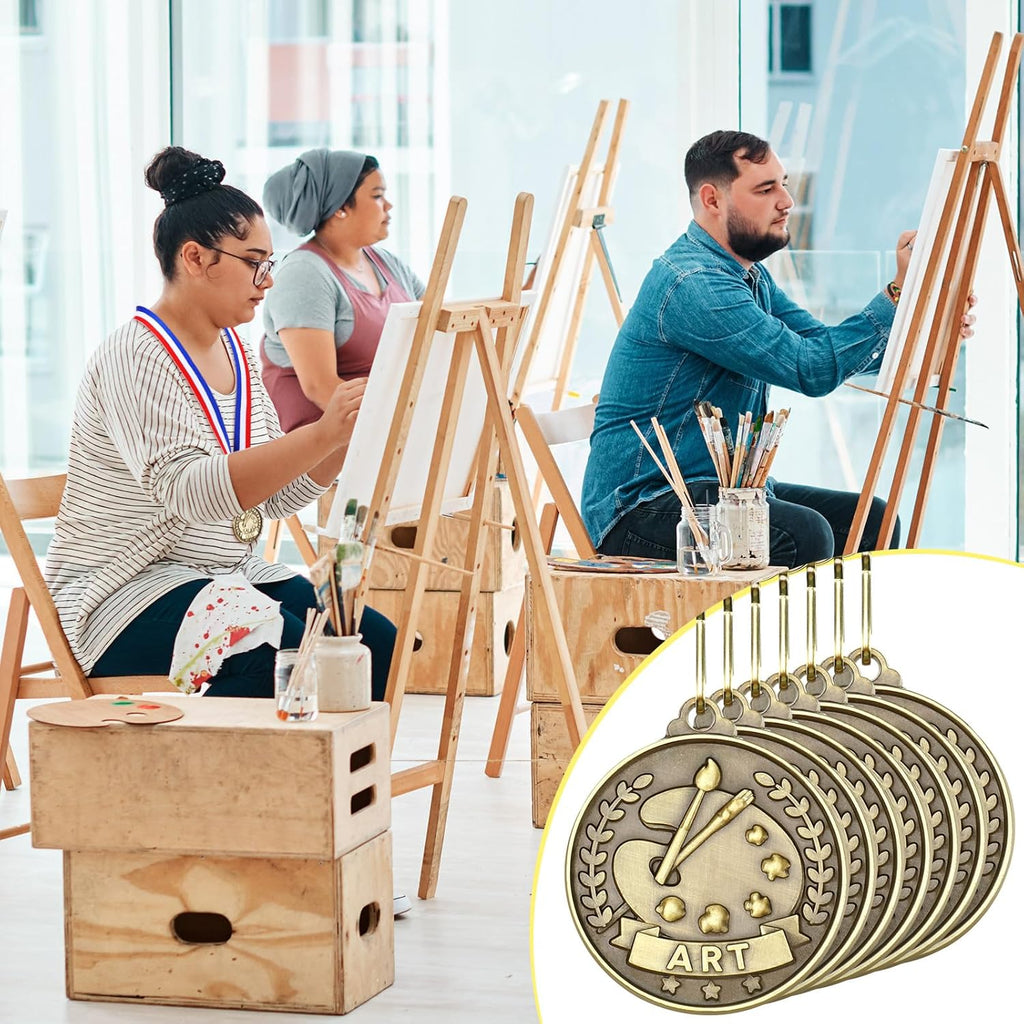 Quelay Gold Winner Medals - 100 Pcs 2'' Award Medals with Neck Ribbons for Tournaments & Competitions