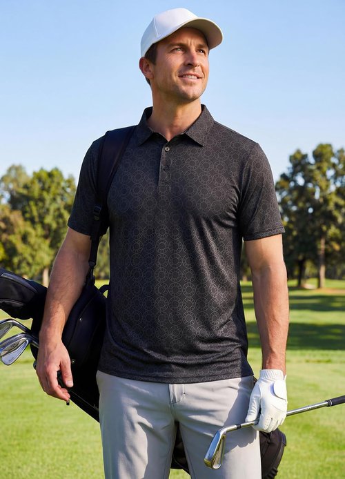 Libin Golf Shirts for Men - Quick Dry Performance Polo with Moisture Wicking | Casual Print Design
