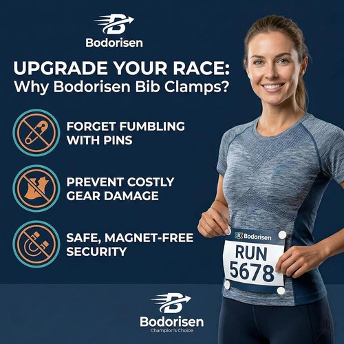 20PCS Racing Bib Clips - Running Bib Clips & Runner Number Holder - Secure Bib Holder for Runners Replacement for Bib Pins & Running Bib Magnets - Snap Lock Fasteners for Marathons