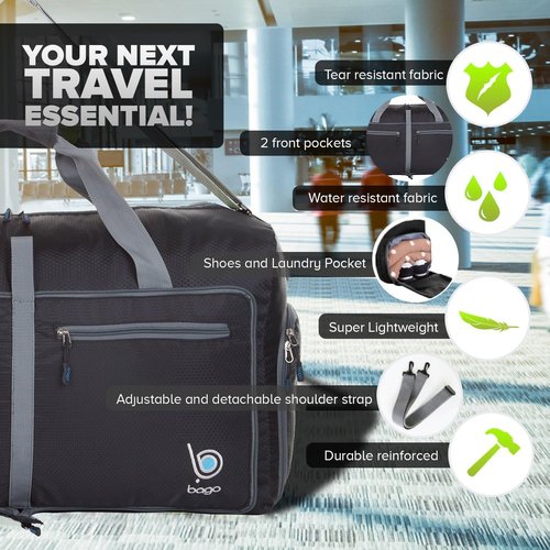 Bago Large Duffle Bag - Durable & Lightweight Travel Duffel with Shoe Compartment | 80L Capacity
