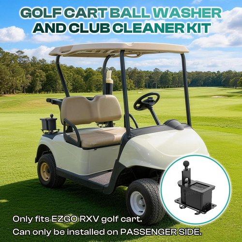 DRIVE UP Golf Cart Ball Washer and Club Cleaner Kit, Passenger Side EZGO Golf Ball Cleaner and Club Head Washer, Suitable for RXV Gas and Electric Golf Carts, OEM 603836