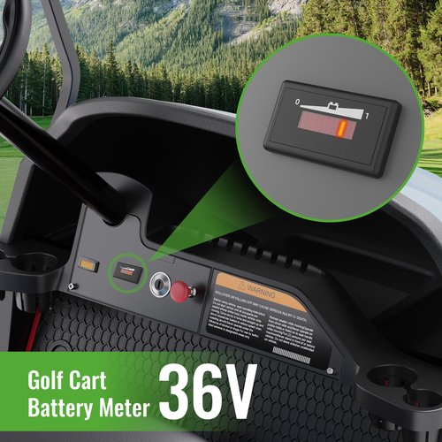 10L0L Golf Cart Battery Meter 48V LED Batteries Power Indicator, Compatible with Lead Acid Battery Powered Golf Cart for Yamaha, Club Car, EZGO, Lift, Lawn Mower, Leaf Trimmer, Motorhome etc
