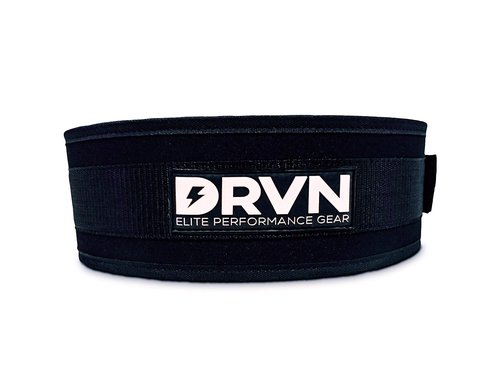 DRVN WOD Belt - Weightlifting Belt, Men/Women Powerlifting Belt with Fully Adjustable Support Strap (Medium)