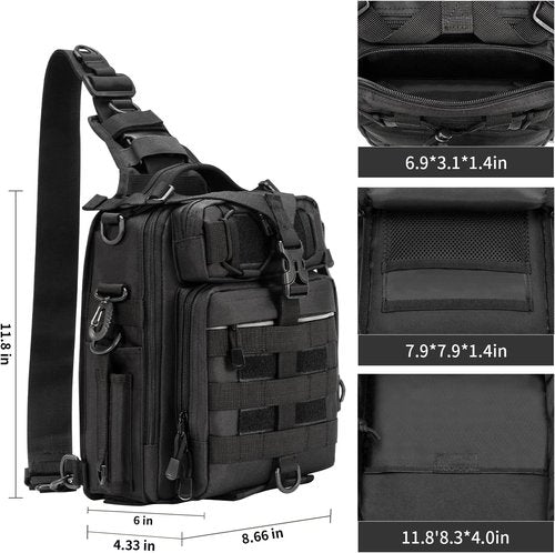BLISSWILL Fishing Backpack - Large Water-Resistant Outdoor Tackle Bag for Anglers