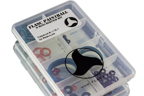 Tiberius 8.1/9.1 3X Color Coded Paintball o-Ring Rebuild kit by Flasc Paintball