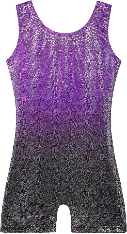 BAOHULU Toddler Girls' Gymnastics Leotard - Sparkle Embroidery One-Piece Biketard