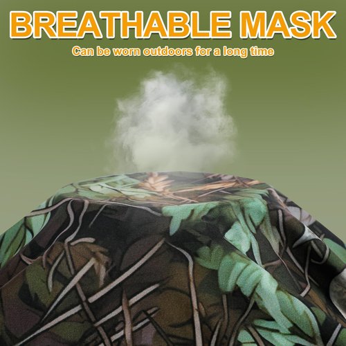 SATINIOR Summer Camo Neck Gaiter UV Protection Cooling Face Mask Sun Hood Bandanas for Men Women Sunscreen Breathable Bandana