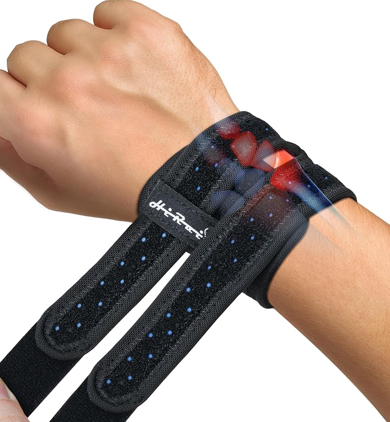 Adjustable Wrist Brace for TFCC Tears – Dual-Strap Support for Tennis, Gym & Daily Use (Black, 2 Pack)