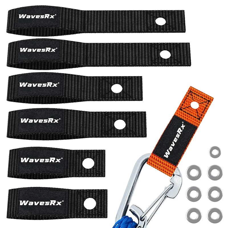 WavesRx 7 Pack Soft Loop Jet Ski Cleats for Quick & Secure Docking & Anchoring