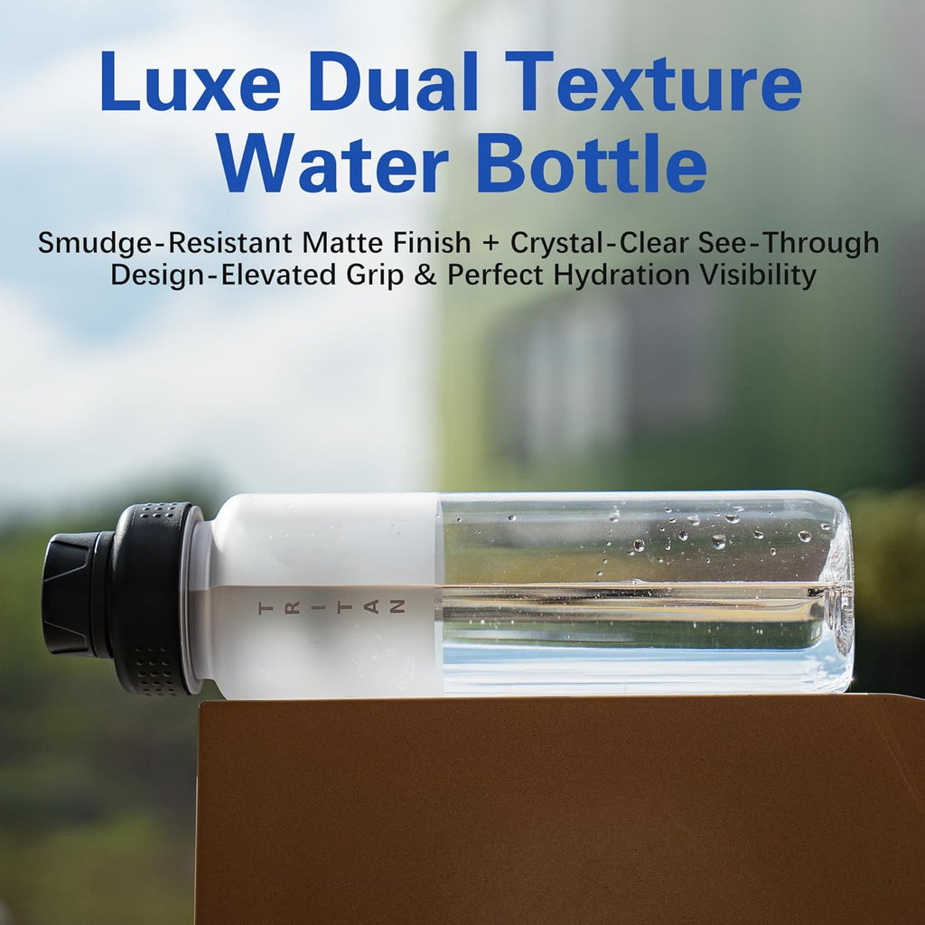 OLDLEY 32oz Motivational Sports Water Bottle - BPA-Free Tritan with Time Markers & Leakproof Design