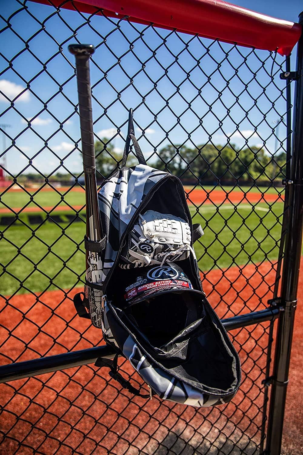 Rawlings | REMIX Backpack Equipment Bag | Ideal for T-Ball & Youth Baseball/Softball | Black