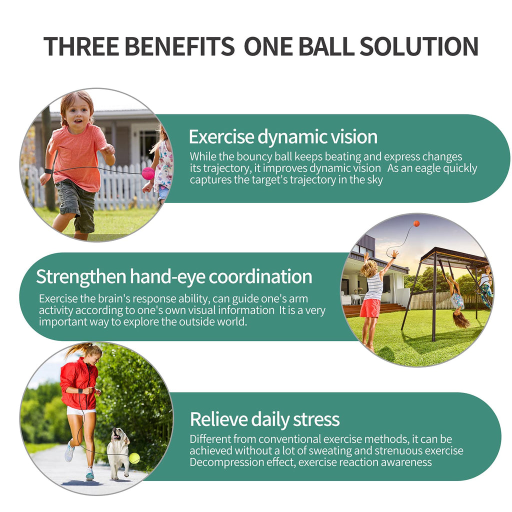 4/8/16 Pack 2.36 Inch Wrist Return Ball Wristband Balls Rubber Rebound Bouncy Sport Ball (Basketball, Baseball, Soccer,Tennis) on Elastic String Wrist Exercise or Play,Gift Toy for Kids Teens Adults