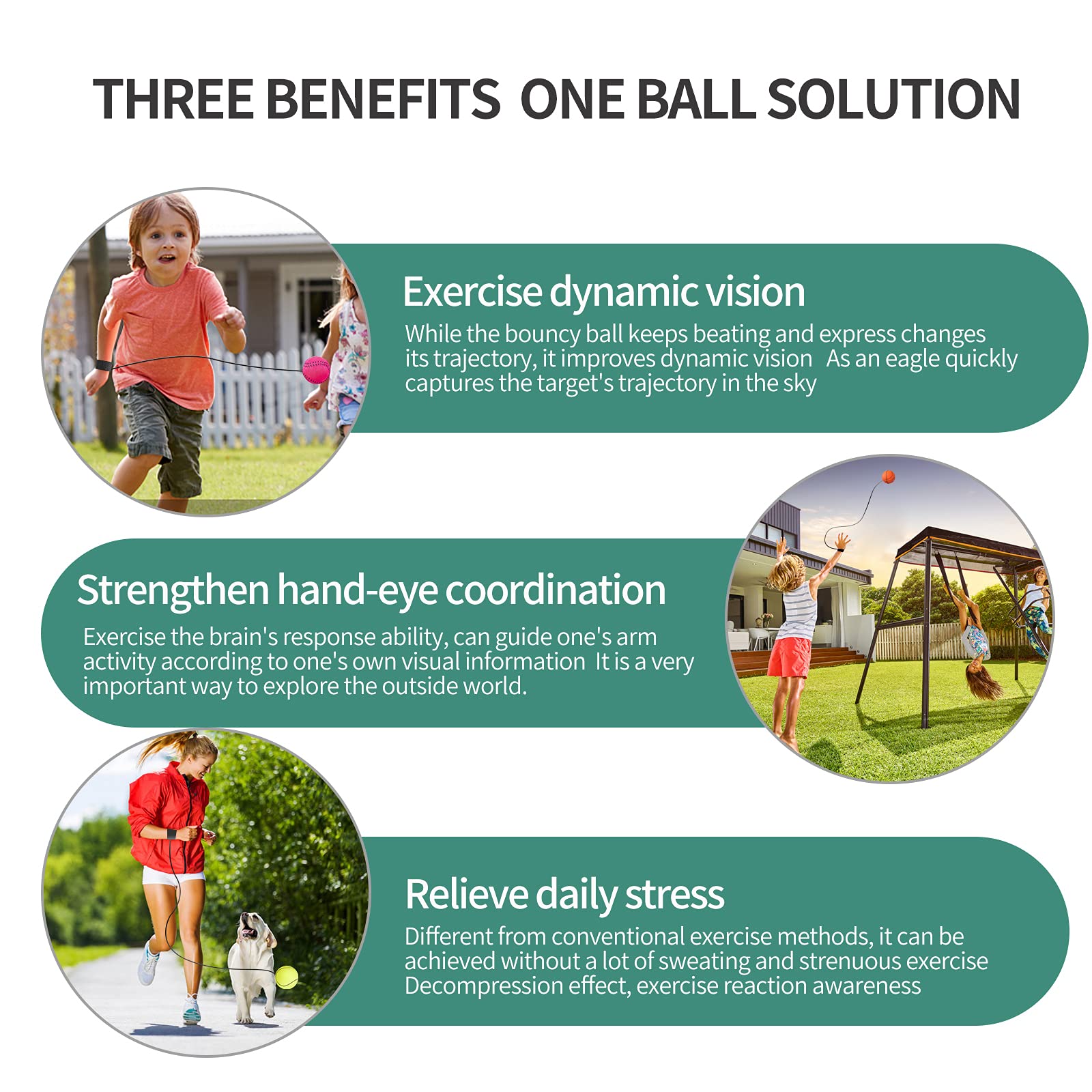 4/8/16 Pack 2.36 Inch Wrist Return Ball Wristband Balls Rubber Rebound Bouncy Sport Ball (Basketball, Baseball, Soccer,Tennis) on Elastic String Wrist Exercise or Play,Gift Toy for Kids Teens Adults