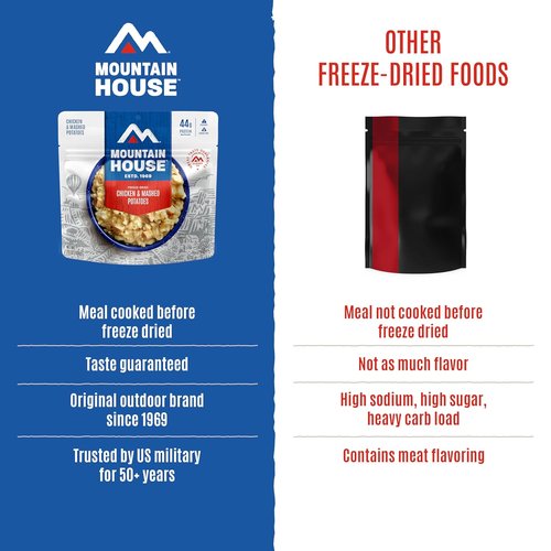Mountain House Gluten-Free Chicken & Mashed Potatoes - Freeze-Dried Camping Meal, 2 Servings, 30-Year Shelf Life, 2-Pack