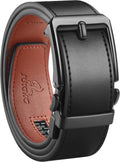JUKMO Leather Ratchet Belt for Men - 1.5" (38mm) Adjustable Style in Gift Box