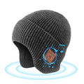 Bluetooth Beanie Hat with Headphones, Wireless Winter Hat Built-in Microphone and Stereo Speakers (Dark Grey)
