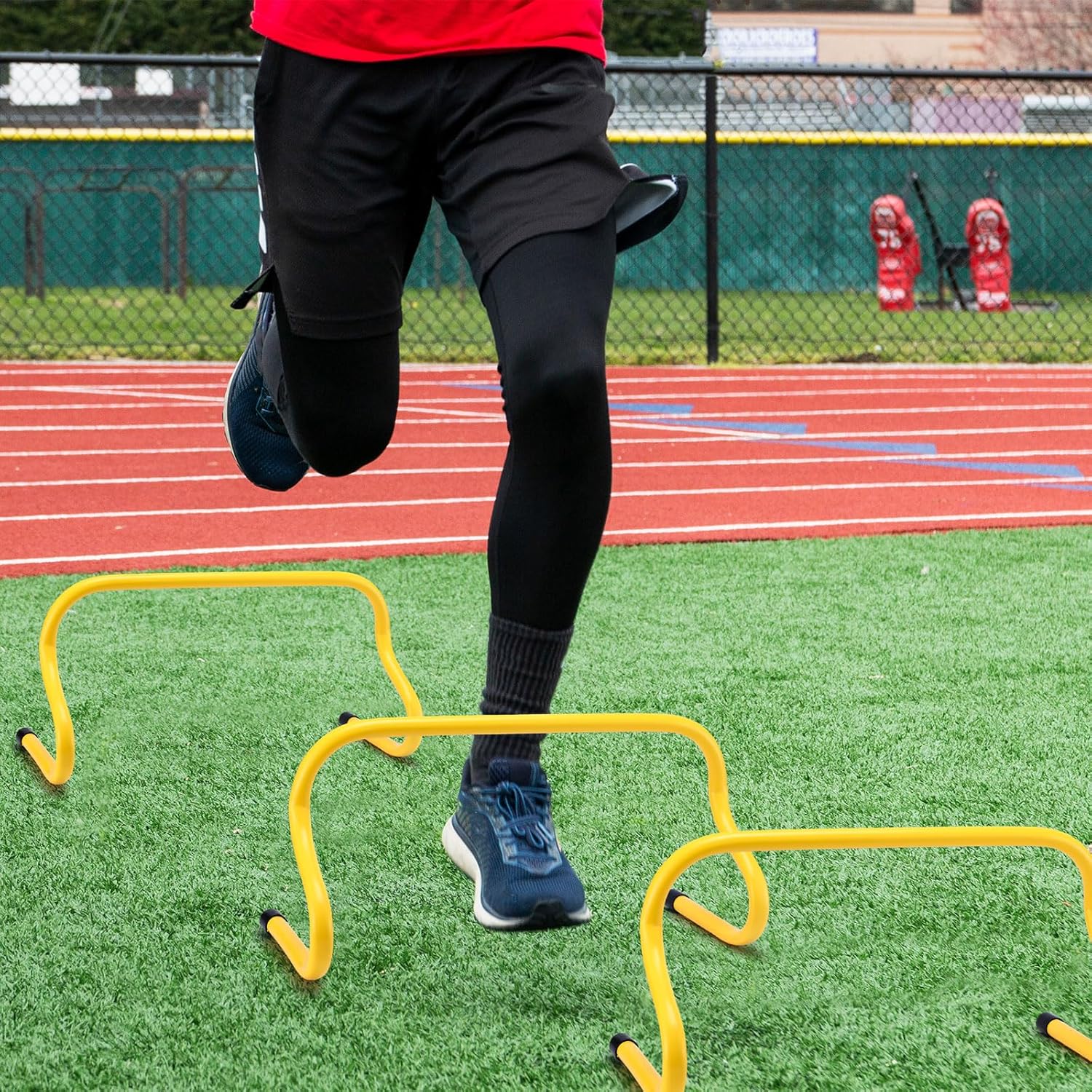 Wettarn 12 Pcs 9" Agility Hurdles - Reliable Speed Training Equipment for Soccer, Basketball, Football