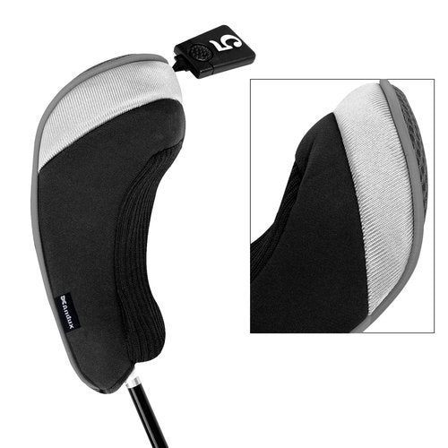 Andux 4pcs/Pack Mesh Golf 460cc Driver Fairway Wood Club Head Covers with Interchangeable No. Tags Gray