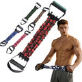 Chest Expander 3-Hole Resistance Band Multifunctional Adjustable Arm Exerciser Natural Latex Tube Anti-Break Durable Quick-Release Camo Sleeve for Women Teens Fitness Training (red-75pound)